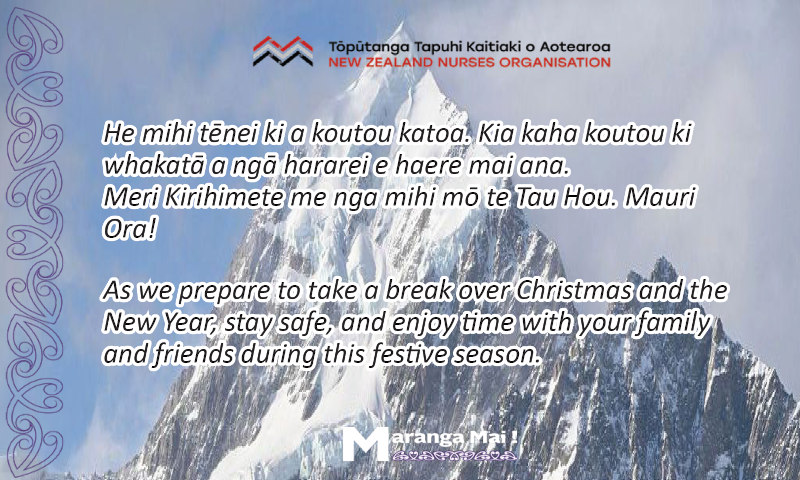 Holiday greetings from NZNO Holiday greetings from NZNO